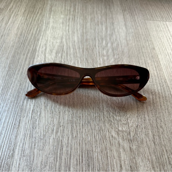 quay australia slate brown tortoise cat eye narrow yk2 90's retro sunglasses NEW - Picture 1 of 4